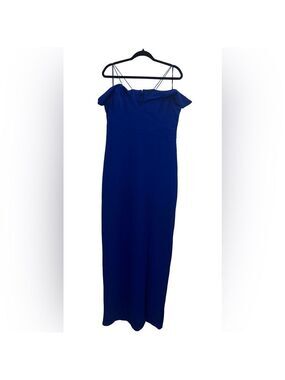 Armani Exchange Paris Strappy Cold Shoulder Formal Dress Royal Blue 14 $229 NWT